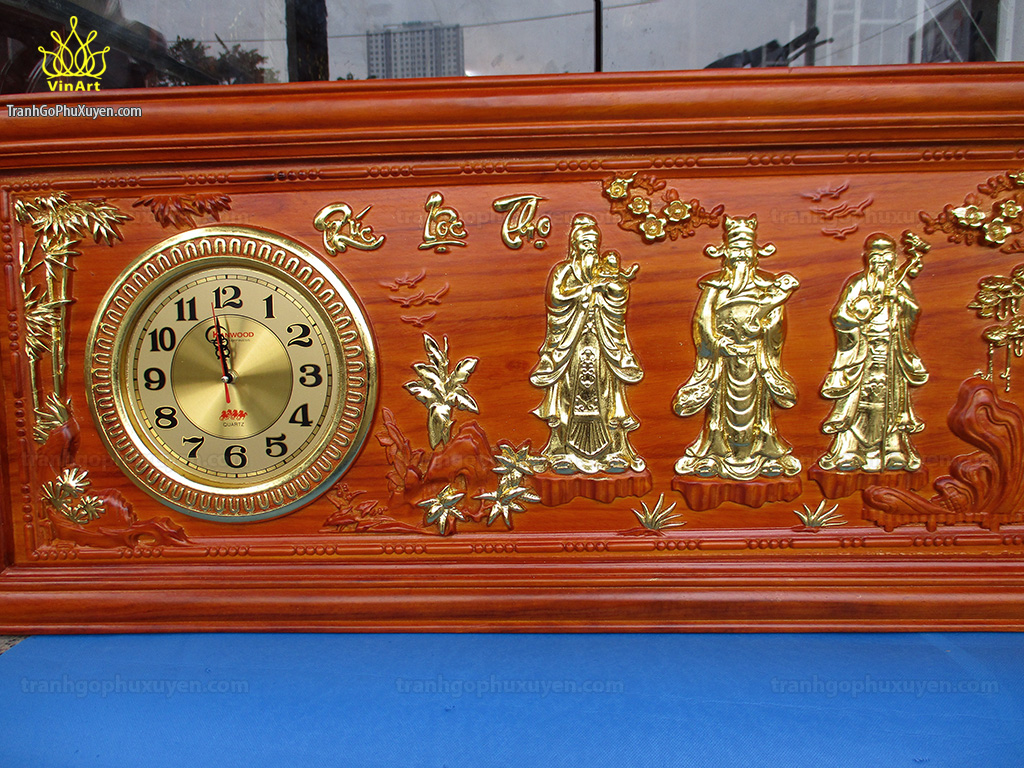 Tranh gỗ đồng hồ chữ Tâm thư pháp 81cm | Siêu Thị Tranh VinArt